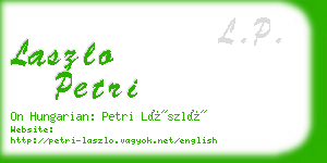 laszlo petri business card